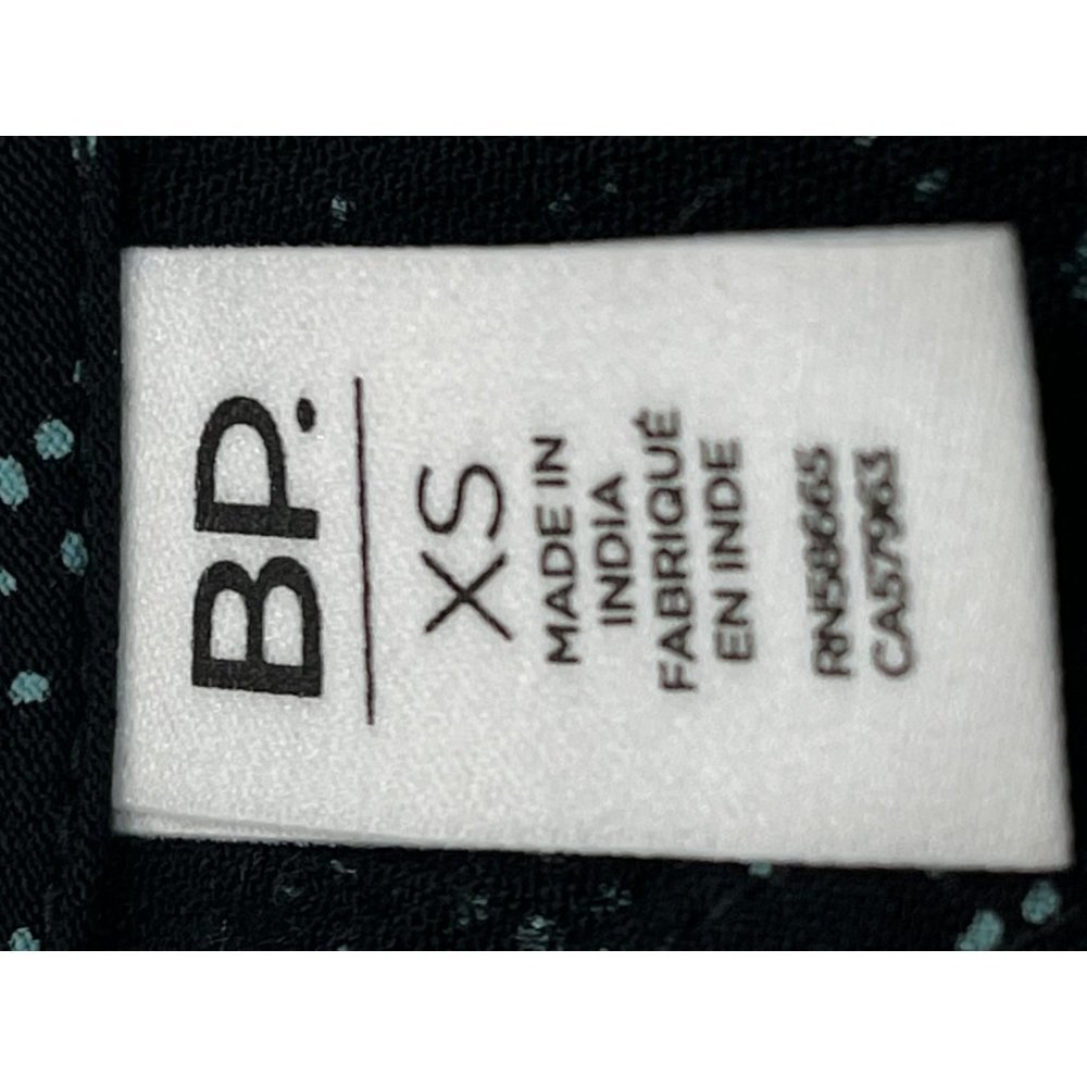 𝅺NWT  BP Paisley Flutter Sleeve V-Neck Dress BLACK AND TEAL - SIZE XS - Picture 8 of 11
